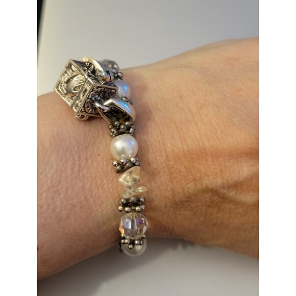 Prayer Box stretch Adjustable Charm Bracelet  fits Sm/Med - Picture 3 of 5
